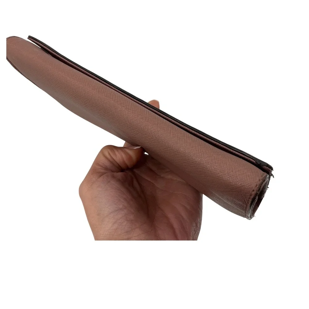 Michael Kors Saffiano Leather Flap Wallet Brown‎ Minimalist Classic Neutral